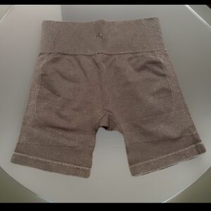 JoyLab™ High-Rise Ruched Waist Bike Shorts Soft Stretchy Interlock Fabric Brown